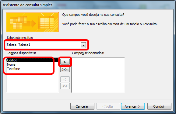 Access Consulta32 - Access - Criando uma consulta