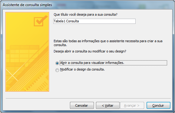 Access Consulta6 - Access - Criando uma consulta