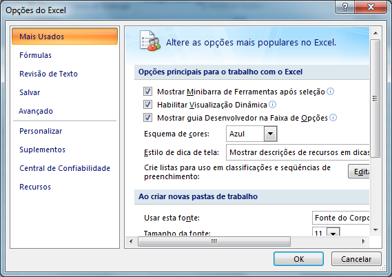 Excel Menu - Excel - Menu Desenvolvedor na barra de ferramentas