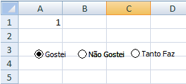 Excel botao opcao12 - Excel - Botão de escolha para enquetes