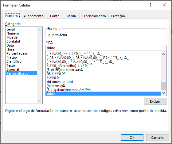 Como colocar Dia da Semana no Excel Automatico 02 - Como colocar Dia da Semana no Excel Automático