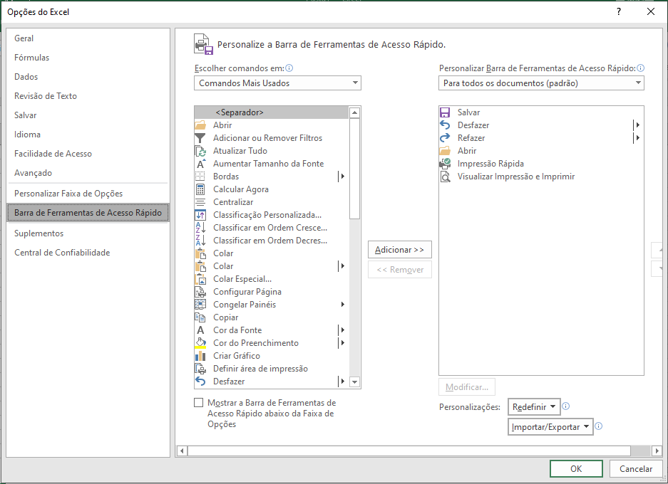 Como colocar barra de ferramentas no Excel 01 - Como colocar barra de ferramentas no Excel