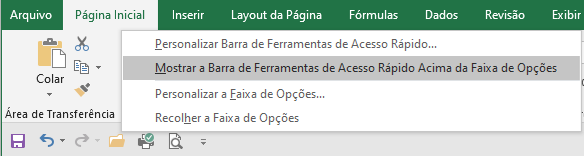 Como colocar barra de ferramentas no Excel 04 - Como colocar barra de ferramentas no Excel