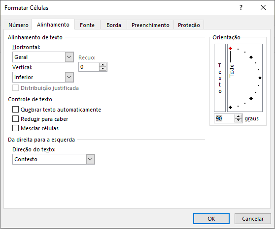 Como colocar texto na vertical no Excel 02 - Como colocar texto na vertical no Excel