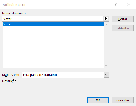 Como fazer botao para enquete no Excel 05 - Como fazer botão para enquete no Excel