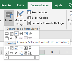 Como fazer botao de selecao no Excel 03 - Como fazer botão de seleção no Excel