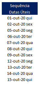 Como fazer no Excel sequencia de datas 02 - Como fazer no Excel sequência de datas