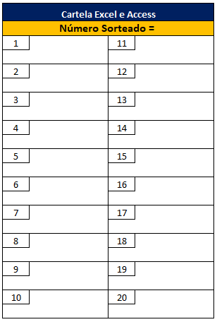 Como fazer rifa no Excel passo a passo 02 - Como fazer rifa no Excel passo a passo