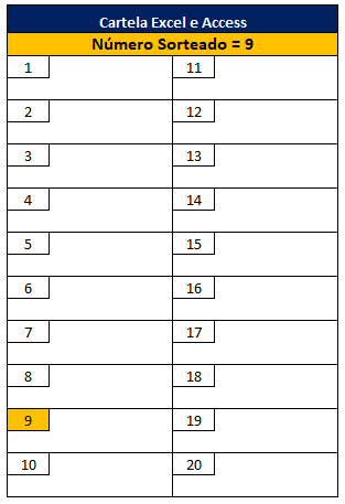 Como fazer rifa no Excel passo a passo 05 - Como fazer rifa no Excel passo a passo