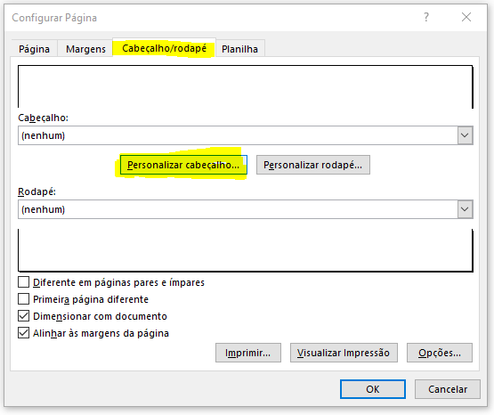 Como fazer cabecalho na planilha no Excel 02 - Como fazer cabeçalho na planilha no Excel