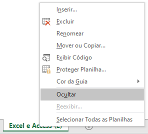 Como fazer hiperlink com planilha oculta 02 - Como fazer hiperlink com planilha oculta