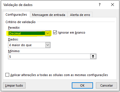 Como fazer no Excel validacao de dados 04 - Como fazer no Excel validação de dados