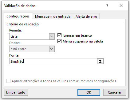 Como fazer no Excel validacao de dados 05 - Como fazer no Excel validação de dados