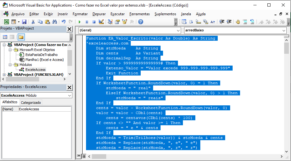 Como fazer no Excel valor por extenso 03 1 - Como fazer no Excel valor por extenso