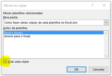 Como fazer varias copias de uma planilha no Excel 02 - Como fazer várias cópias de uma planilha no Excel