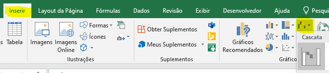 Como fazer grafico waterfall no Excel 03 - Como fazer gráfico waterfall no Excel