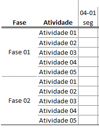 Planilha para acompanhamento de projetos 04 - Planilha para acompanhamento de projetos