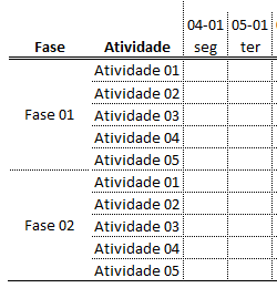 Planilha para acompanhamento de projetos 05 - Planilha para acompanhamento de projetos