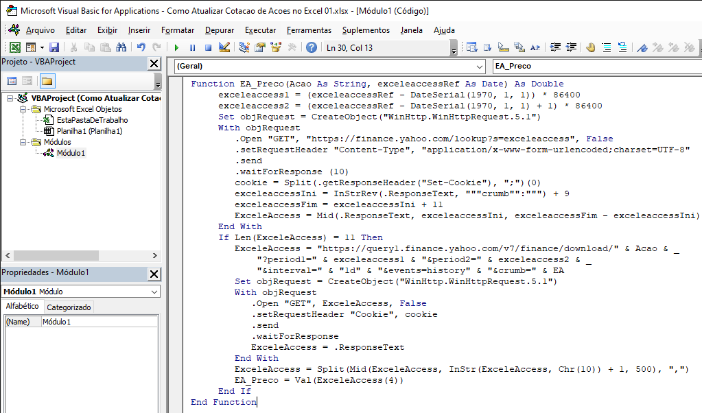 Planilha para controle de acoes no Excel 04 - Planilha para controle de ações no Excel