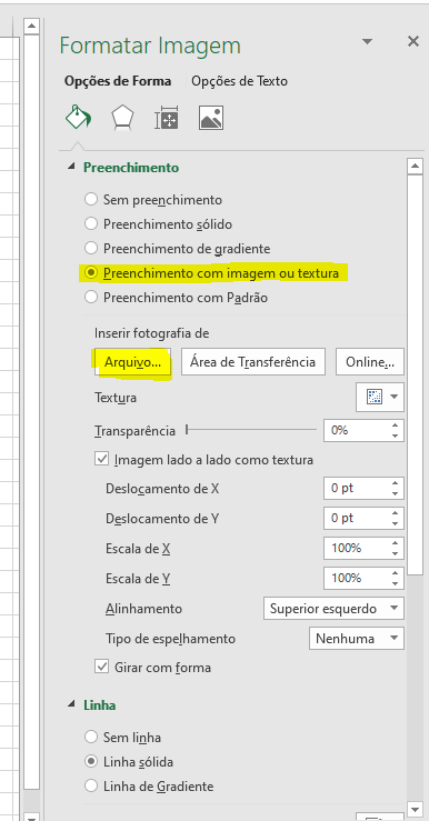 Como colocar imagem de fundo no Excel 03 - Como colocar imagem de fundo no Excel