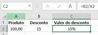 Como fazer calculo de porcentagem no Excel 02 - Como fazer cálculo de porcentagem no Excel